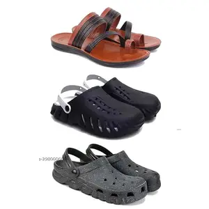 DRACKFOOT Men's Sandals | Lightweight Wear| Stylish & Easy to Wear For Men's GR-SAN-(3-COMBO)-3151-3149-3056-6