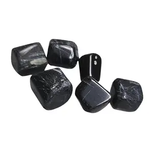 Enchanting Krystals BLACK TOURMALINE Tumbles, set of 6 for joy and block negativity