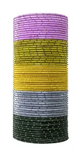 The Golden Cascade Beautiful Cutting Design Metal Bangle/Chudi Set for Women & Girls / 1 Dozen / (Pack of 60 Bangles) (Crystal 5I, Large 2-8)