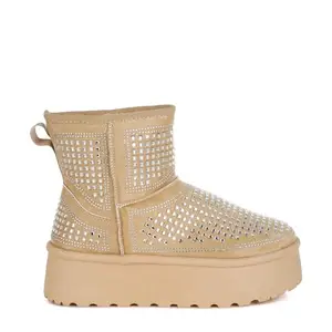 London Rag Chunky Rhinestones Ankle Boots