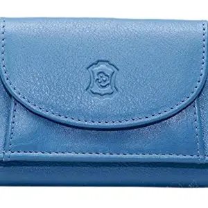 BEYLEDER Blue Denim Leather Smart Wallet