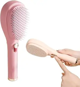 Self-Cleaning Anti-Static Hair Brush – Retractable Massage Comb for Easy Detangling & Hair Styling, One-Click Cleaning Mechanism for Hassle-Free Use