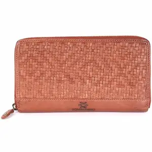 KOMPANERO Genuine Leather Women's Wallet (C-14158-Cognac)