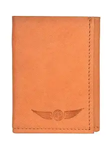 CHRISTOPOLO® Men's British TAN Solid Leather Wallet (CPMW_24Btan)