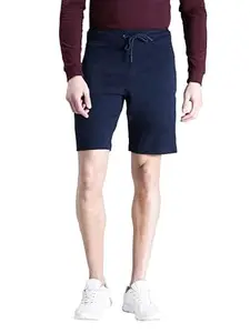 CROCODILE Men Solid Track Shorts | Comfort Fit | Mid Rise | Drawstring Waist | Above Knee Length | Casual Sports Lounge Shorts