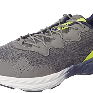 Reebok Men Synthetic Edge Runner Running Shoes Essential Grey-Vector Navy-SEMI Solar YE UK 10