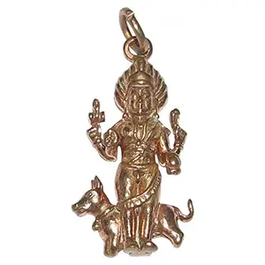 Lakshmi Puja Stores Bronze Panchalogam Kaal Bhairav Pendant Panchaloha Kalabhairava Kavach Brown Panchadhatu Kala Bhairavar Locket for Men and Women