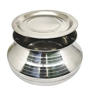 Bartan Hub Stainless Steel Handi with Lid (Pongal Handi, 2500 ML, Dishwasher Safe) Handi 2.5 L with Lid (Stainless Steel) price in India.
