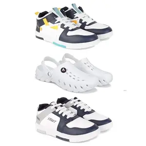 DRACKFOOT Men's Sports Shoes | Lightweight Stylish & Easy to Wear for Men'sGR-(3-Combo)-1074-3145-1075-9 Multicolor