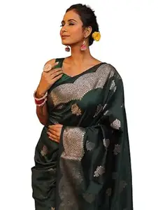 Shasmi Women's Printed, Embroidered, Embellished Bandhani Georgette Party Sari collections With Blouse Piece for Wedding sadi (PARI-239)