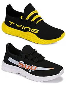 TYING TYING Multicolor (9358-9164) Men's Casual Sports Running Shoes 10 UK (Set of 2 Pair)