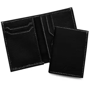 MATSS Black Artificial Leather Card Holder for Men and Women