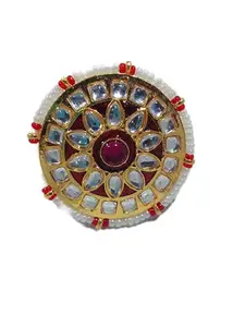 Vaidehi jewellery gold-tone kundan studded