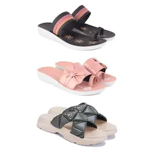Women's Comfortable Sandal,Casual Lightweight Sandal for Everyday Wear | CL-(COMBO-3)-1992-1988-1891-5-EURO-36