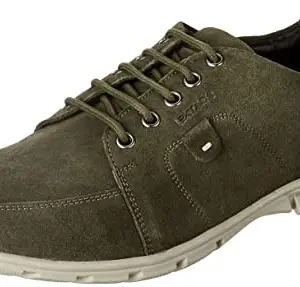 Extacy By Red Chief Men's Casual Shoes WITHLACE Leather Boat (Olive_6 UK_EXT172 124)