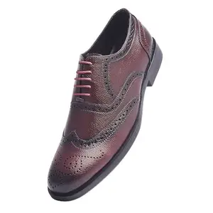 WAVEWALKER Thunder Handcrafted Lace-Up Brown Brogue Shoes for Men