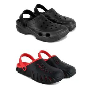 DRACKFOOT Men's Sandals Clogs| Lightweight Wear| Stylish & Easy to Wear For Men'S GR-SAN-(2-COMBO)-3123-3148-9