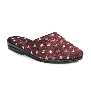 Liberty Gliders Maroon Casual Slippers For Women (CARPETM-01_Maroon-3)