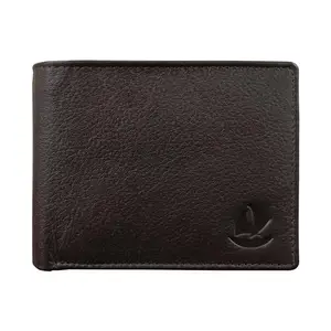 Aquaexim Brown Genuine Leather Men's Wallet (Aqm 002)
