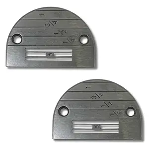 ZENITH Needle Plate E 16 Size 2 Pieces Steel Finish for Industrial Sewing Machines Like Single Needle Umbrella Full Shuttle Compatible with Jack, JUKI, GEMSY ETC (E 16, 2)