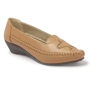 CHARMWALK Loafers for Women | Trendy, Soft & Comfortable Footwear | Perfect for Work, Travel & Party (Beige, UK Footwear Size System, Adult, Women, Numeric, Medium, 4)
