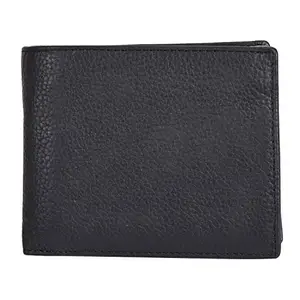 Leatherman Fashion LMN Genuine Leather Black Unisex Wallet(10 C Slot)