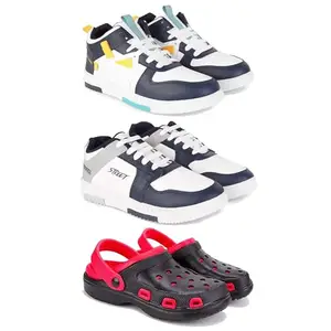 Men's Stylish Casual Shoes | Comfortable & Trendy Daily WearPremium Casual Shoes for MenGR-(3-Combo)-1074-1075-3017-6 Multicolor