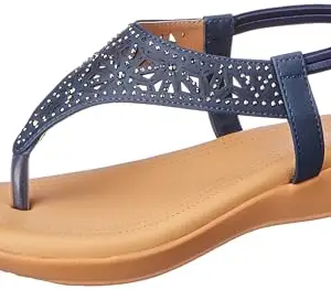 Bata Women NIA SD-COM-SS23 Sandals(561-9155)(Blue)(6 UK/India)