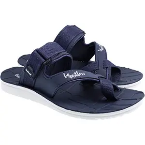 Walkaroo Men's Synthetic Leather Blue Slippers - 7 UK (WG5305)