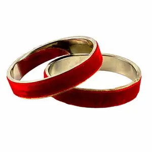 MAYA FASHION Red Plain Brass Bangle Elegant Extra Large Size Bangle | Perfect Fit for Plus Size banglesTrendy and Comfortable Fit for woman and girls | (Sku-ban1371)