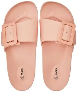 Max Women's SU21WFPM2005AAA Peach Slipper-4 Kids UK (SU21WFPM2005AAAPEACH Apricot)