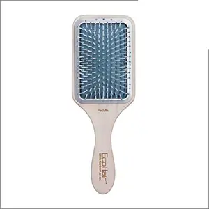 Eco Hair Paddle Brush by Olivia Garden (USA) – Bamboo Brush, Flat Brush, Ideal for Blow Drying, Styling Brush, Soft Touch Bristles - 1 Unit