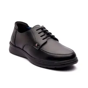 Michael Angelo Formal Premium Synthetic Leather Black Comfort & Durable Derby Lace up Shoes for Men
