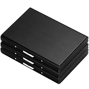 Stealodeal Black Waterproof Limited Edition Metal ATM (Pack of 3) Card Holder