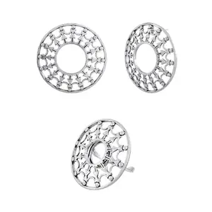 VOYLLA Warli Ghoomer Earrings And Ring Combo|Jewellery Combo Set For Women|Gift For Women|Women's Gift