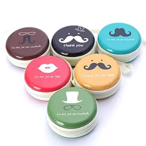 Rack Jack Mini case with Zipper for Earphone/USB Cable/Coin/pendrive Multipurpose use - Hipster Moustache