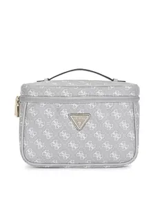 Guess Lavender Grey Monogram Jesco Toiletry Train Case