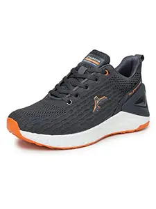 ABROS Men's ASSG1113 Sports Shoes -D.Grey/Orange -8UK
