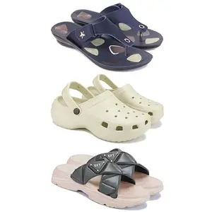 Trendy Open-Toe Sandals for Women – Soft Padded Footbed, Summer Wear | (COMBO-3)-1973-OO8-1891-5-EURO-36