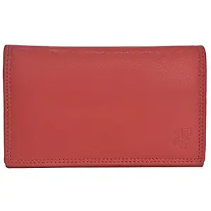 FT Genuine Leather Made Wallet for Women-Red