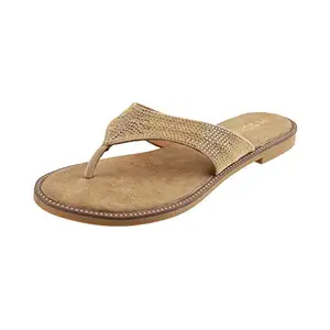 Mochi Womens Synthetic Beige Slippers (Size (7 UK (40 EU))