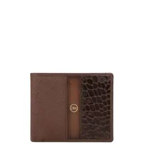 Da Milano Leather RFID Wallet for Men with Multicard Slot - Brown