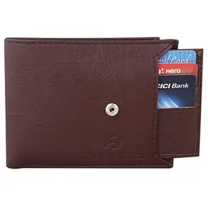 pocket bazar Men's Wallet Casual Brown Artificial Leather Wallet (8 Card Slots)