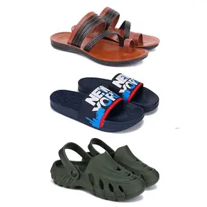 DRACKFOOT Men's Sandals | Lightweight Wear| Stylish & Easy to Wear For Men's GRT-SAN-(3-COMBO)-3151-1587-3137-8
