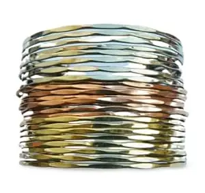 Generic Copper silver & gold Brass mix metal Bangle Antique look jewelry Indian Art handcrafted brass cuff bangle bracelet for Women