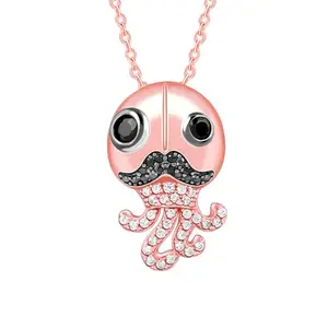 GIVA 925 Silver Rose Gold Octopus Pendant With Link Chain| Necklace to Gift Women & Girls | With Certificate of Authenticity and 925 Stamp | 6 Months Warranty