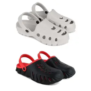 DRACKFOOT Men's Sandals Clogs | Lightweight Wear| Stylish & Easy to Wear For Men'S GRT-SAN-(2-COMBO)-3135-3148-8