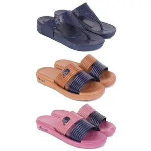 Women's Comfortable Sandal,Casual Lightweight Sandal for Everyday Wear | D_(COMBO-3)-1985-1981-1982-7-EURO-38