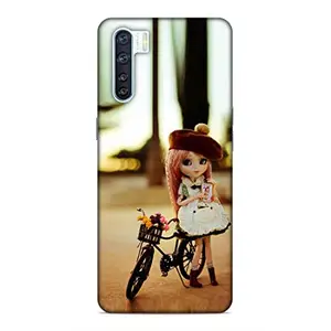 LETAPS Printed Mobile Back Hard Case Cover for Oppo A91 / Oppo F15 / Oppo Reno3 (Cute Doll A)