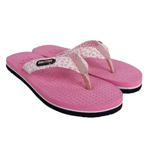 Dunelite Slippers For Women Extra Soft Flip Flop | Anti Skid, Comfortable, Lightweight | Orthopedic Women Slippers for Pain Relief -UK 6 (Pink)